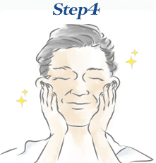 Step4：顔を両手で包んでいる