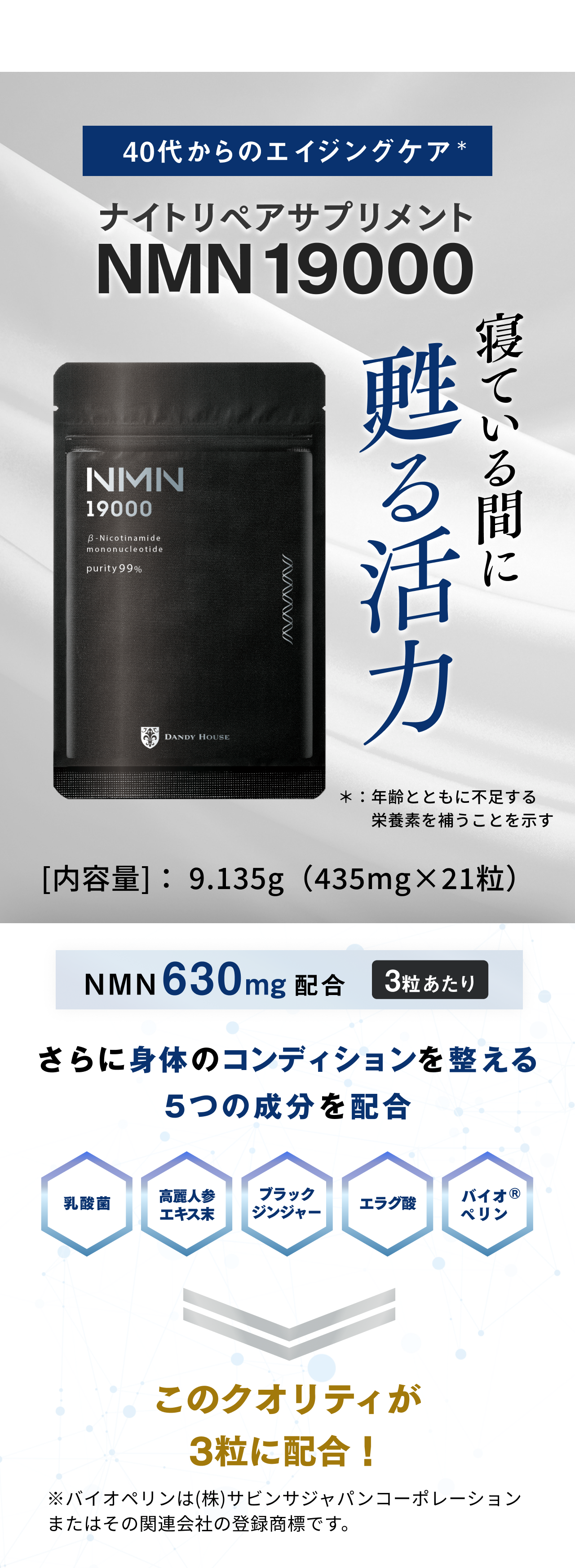 お得な7日間お試し品！ダンディハウスから【NMN19000】が発売